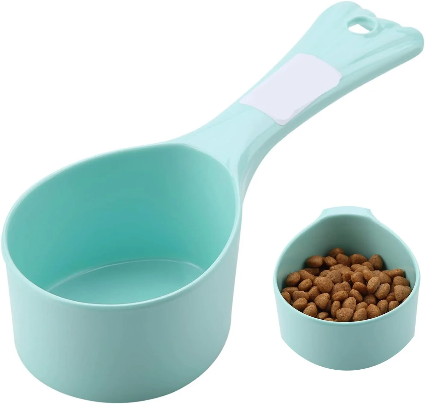پیمانه اندازه گیری غذای حیوانات خانگی پلاستیکی، قاشق ایمن برای تغذیه سگ، اسکوپ آشپزخانه برای گربه ها و سگ های کوچک