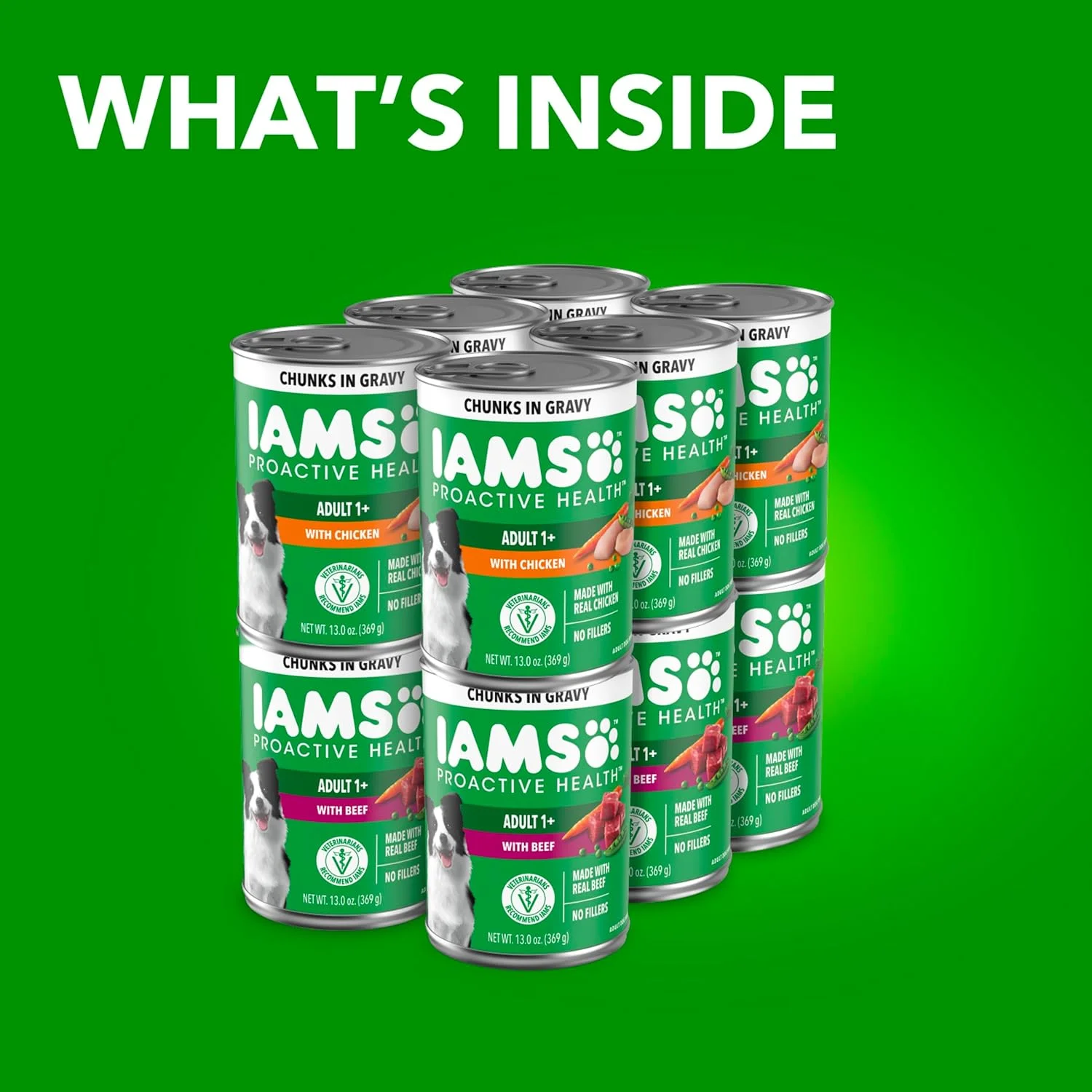 غذای مرطوب سگ بالغ Iams Proactive Health با طعم تکه های مرغ در آب گوشت یا تکه های گوشت گاو در آب گوشت، قوطی 368 گرمی (12 عدد، بسته 1 عددی) غذای مرطوب سگ بالغ Iams Proactive Health با طعم تکه های مرغ در آب گوشت یا تکه های گوشت گاو در آب گوشت، قوطی 368 گرمی (12 عدد، بسته 1 عددی)