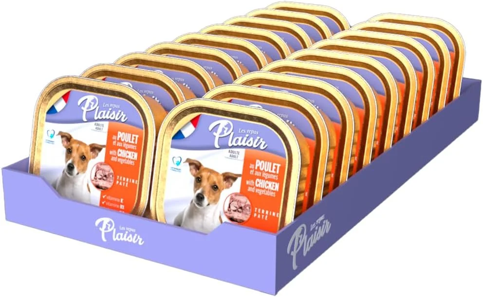 پاته لذیذ - غنی از مرغ - سینی های آلومینیومی 18x300 گرمی - غذای مرطوب سگ بالغ با تمرکز بر پروتئین پاته لذیذ - غنی از مرغ - سینی های آلومینیومی 18x300 گرمی - غذای مرطوب سگ بالغ با تمرکز بر پروتئین