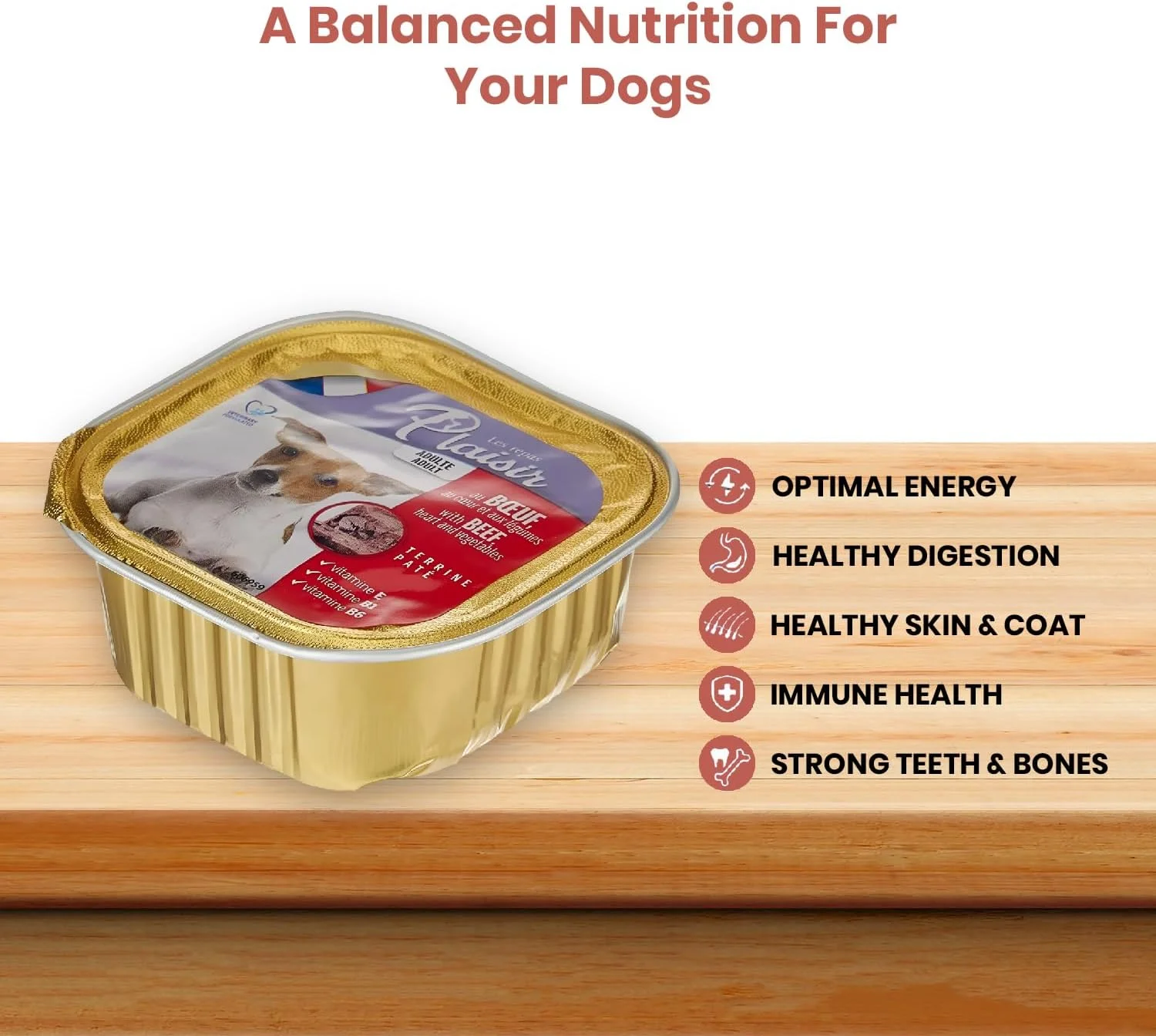 غذای مرطوب سگ پلزیر – پاته گوشت گاو با دل و سبزیجات، 150 گرم – غذای پر طعم برای سگ های بالغ (بسته 3 عددی)