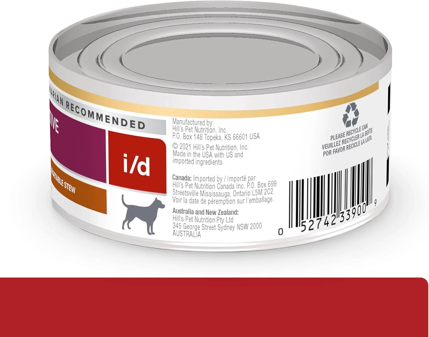 غذای سگ کنسروی هیلز مدل Prescription Diet i/d Digestive Care با طعم مرغ و سبزیجات، غذای رژیمی دامپزشکی، 156 گرمی، بسته 24 عددی غذای مرطوب