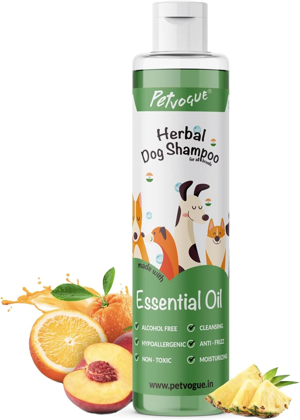 شامپو طبیعی پت وگ، ساخت هند - گیاهی - لوازم نظافت برای سگ ها، توله سگ ها و گربه ها