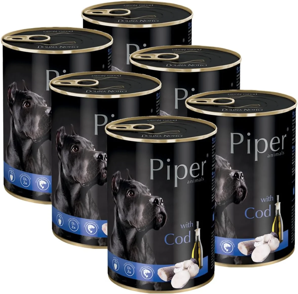 غذای مرطوب سگ پایپر با طعم ماهی کاد 6x400 گرم