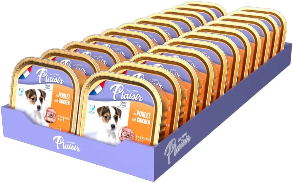 پاته سگ پلژر – مرغ – 22 سینی آلومینیومی 150 گرمی – غذای مرطوب مغذی برای سگ های بالغ