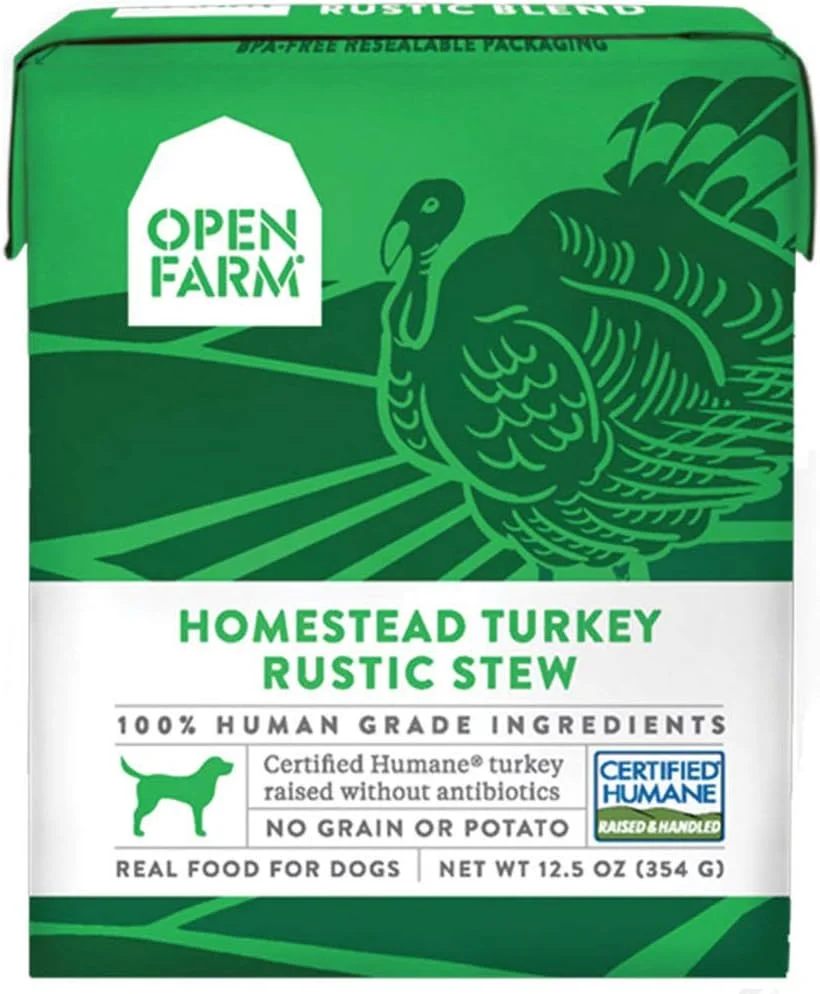 غذای مرطوب سگ با طعم خوراک بوقلمون مزرعه اوپن فارم - 354 گرم