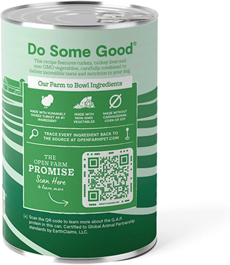 غذای مرطوب سگ با طعم بوقلمون مزرعه اوپن فارم - 354 گرم