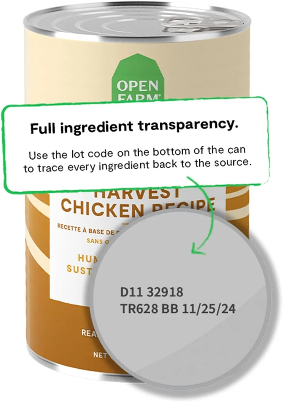 غذای مرطوب سگ با طعم مرغ و سبزیجات مزرعه باز - 354 گرم