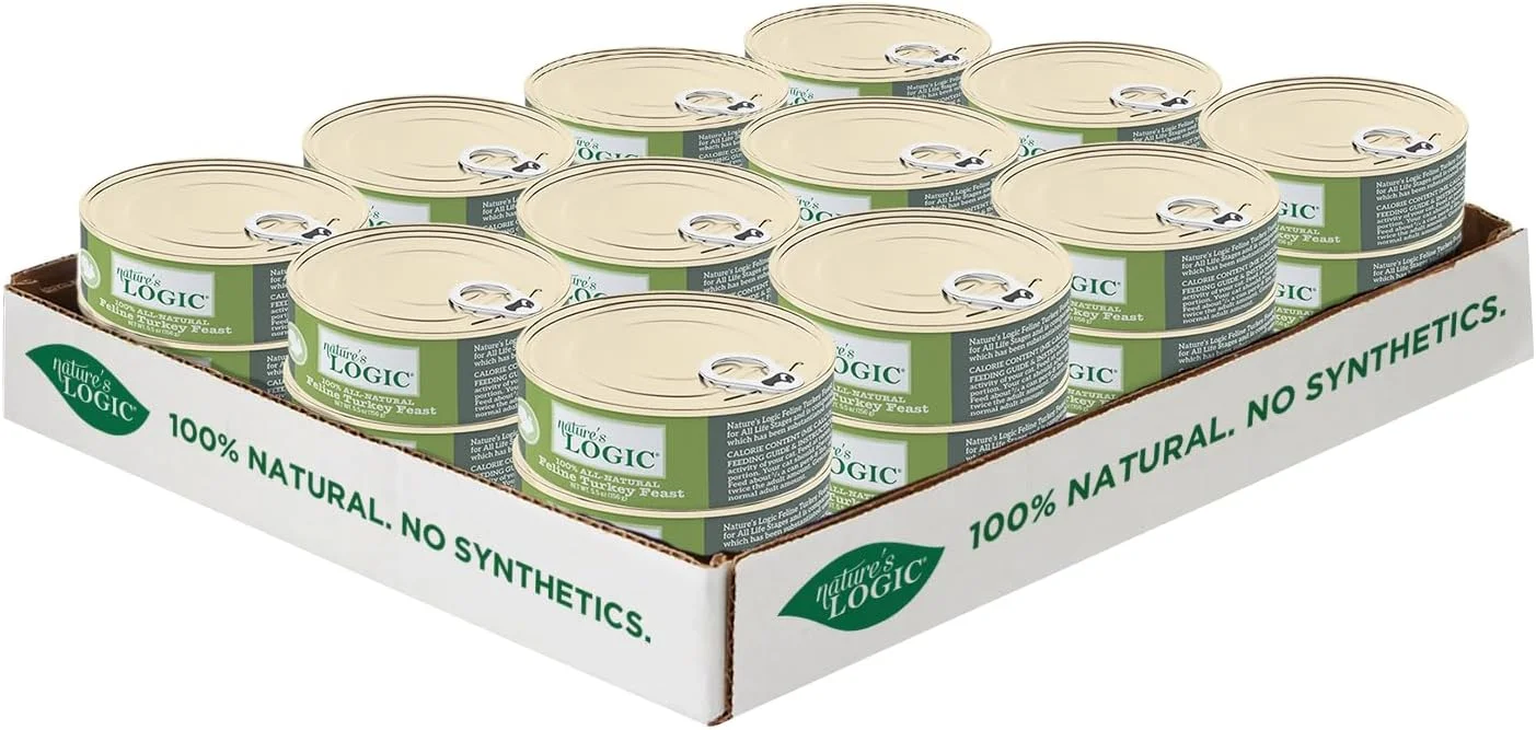 غذای کنسروی سگ بدون غلات نیچرز لاجیک - ۹۵٪ پروتئین حیوانی - کنسرو غذای مرطوب ۱۰۰٪ طبیعی سگ - بدون آلرژن های رایج - مناسب برای تمام مراحل زندگی - ایده آل برای سگ های حساس - بوقلمون (۳۷۴ گرم، بسته ۱۲ عددی)