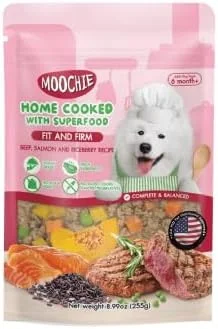 غذای سگ خانگی موچی - مناسب و قوی - طعم گوشت گاو، سالمون و رایسبری 225 گرم غذای سگ خانگی موچی - مناسب و قوی - طعم گوشت گاو، سالمون و رایسبری 225 گرم