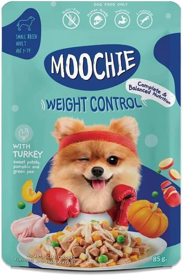 غذای سگ موچی، خوراک پخته شده با بوقلمون - کیسه کنترل وزن 85 گرمی غذای سگ موچی، خوراک پخته شده با بوقلمون - کیسه کنترل وزن 85 گرمی