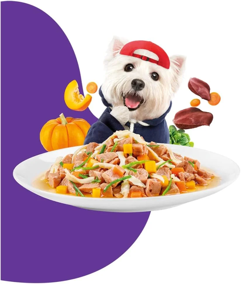 غذای سگ موچی، خوراک پخته با جگر مرغ - کیسه مراقبت از دستگاه گوارش 85 گرمی (1 عدد)