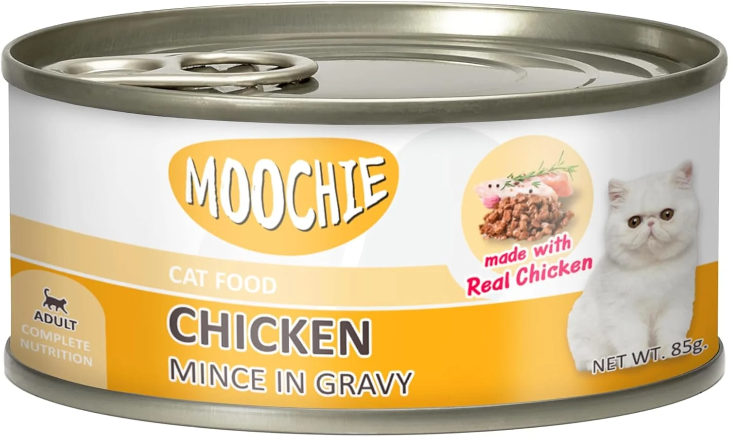 موشی غذای کامل گربه بالغ با طعم مرغ ۸۵ گرمی - بسته ۱۲ عددی موشی غذای کامل گربه بالغ با طعم مرغ ۸۵ گرمی - بسته ۱۲ عددی