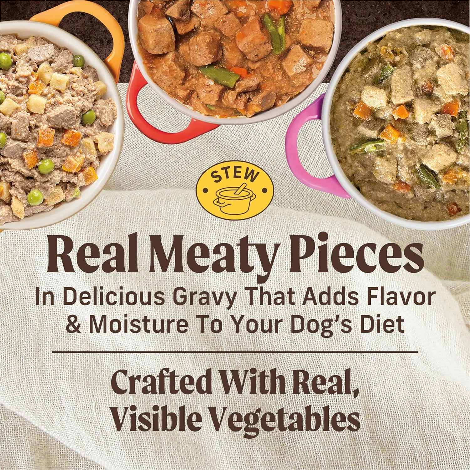 پک متنوع غذای سگ مریک بدون غلات، غذای کنسروی سگ بدون غلات - (12) قوطی 360 گرمی