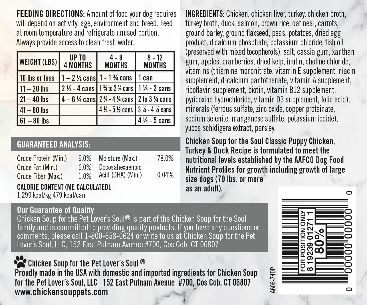 غذای مرطوب سگ سوپ مرغ ملارکت برای توله سگ