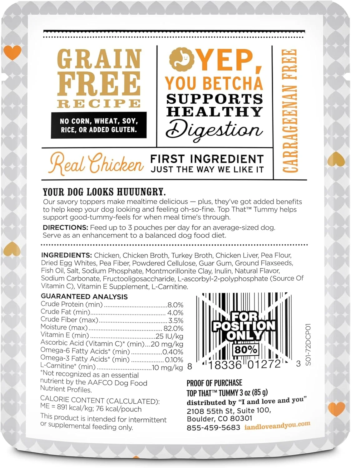 آی اند لاو اند یو، غذای مرطوب سگ با طعم مرغ در آب گوشت، 85 گرمی (بسته 12 عددی)