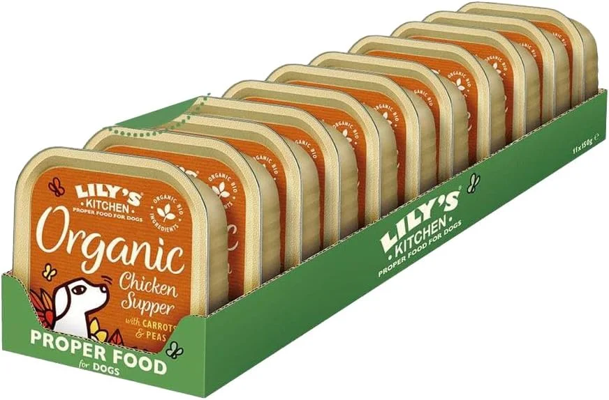غذای مرطوب سگ با طعم مرغ ارگانیک Lily's Kitchen بسته 11 عددی 150 گرمی