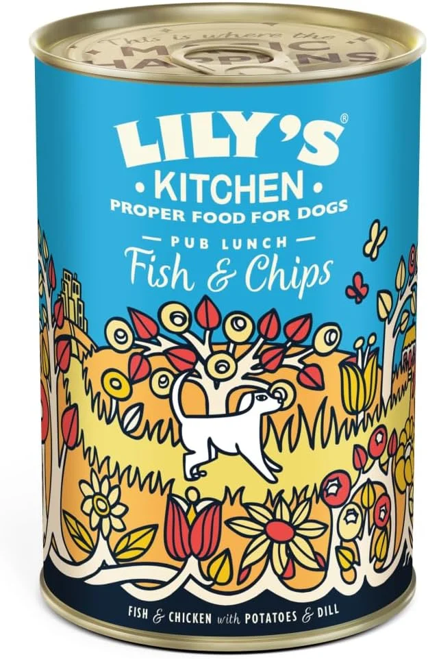 غذای مرطوب سگ لیلیز کیچن با طعم ماهی و چیپس 400 گرمی