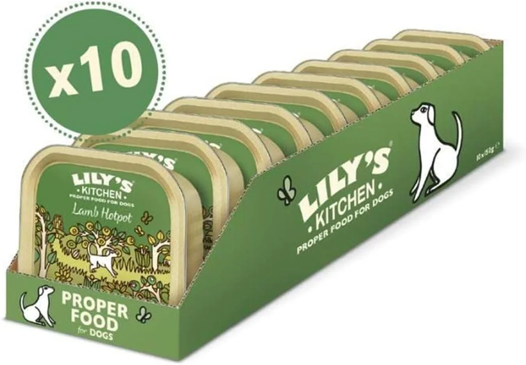 غذای مرطوب سگ با طعم هات‌پات بره Lily's Kitchen، بسته 10 عددی 150 گرمی