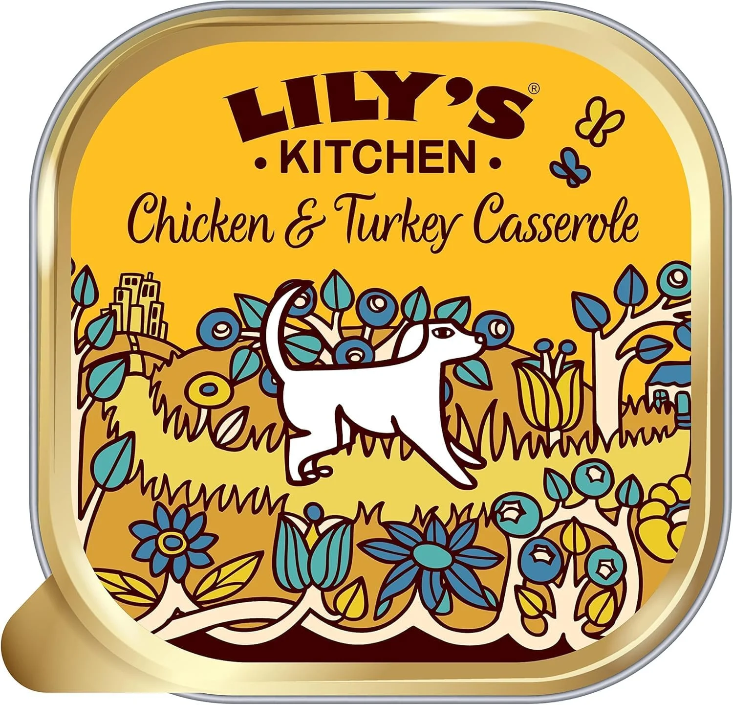 غذای مرطوب سگ با طعم مرغ و بوقلمون Lily's Kitchen، بسته 10 عددی 150 گرمی