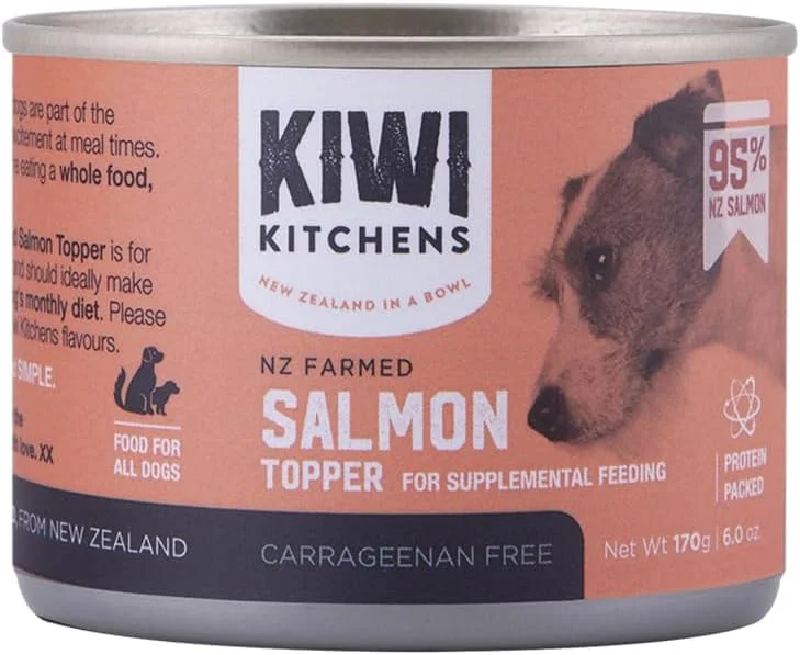 مکمل غذایی سگ کنسروی مرطوب کیوی کیچنز با طعم ماهی سالمون کینگ، 170 گرم