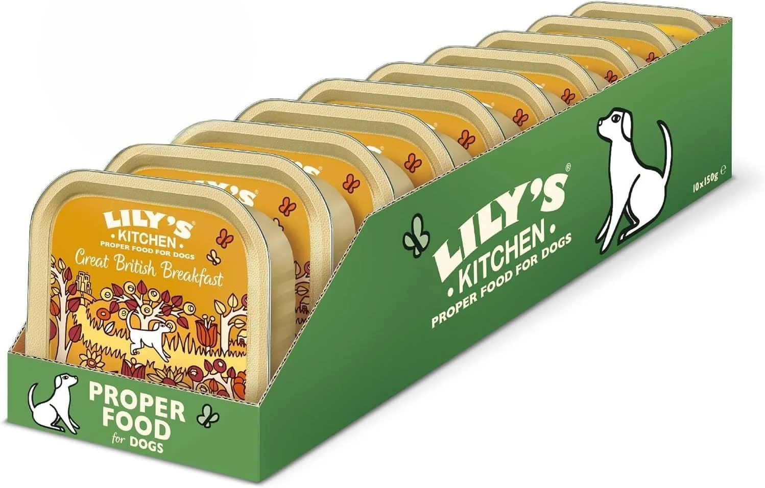 غذای مرطوب سگ با طعم صبحانه انگلیسی Lily's Kitchen، بسته 10 عددی 150 گرمی