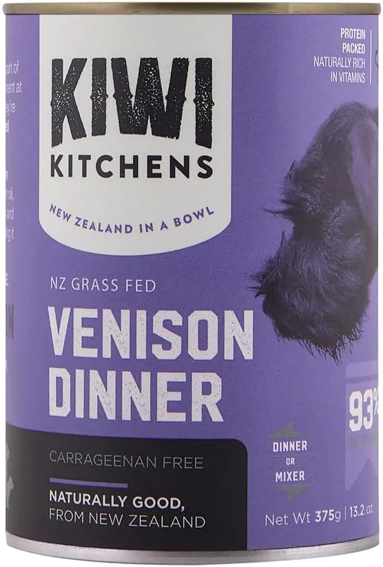 غذای مرطوب سگ با گوشت گوزن نیوزلندی Kiwi Kitchens، وزن 375 گرم
