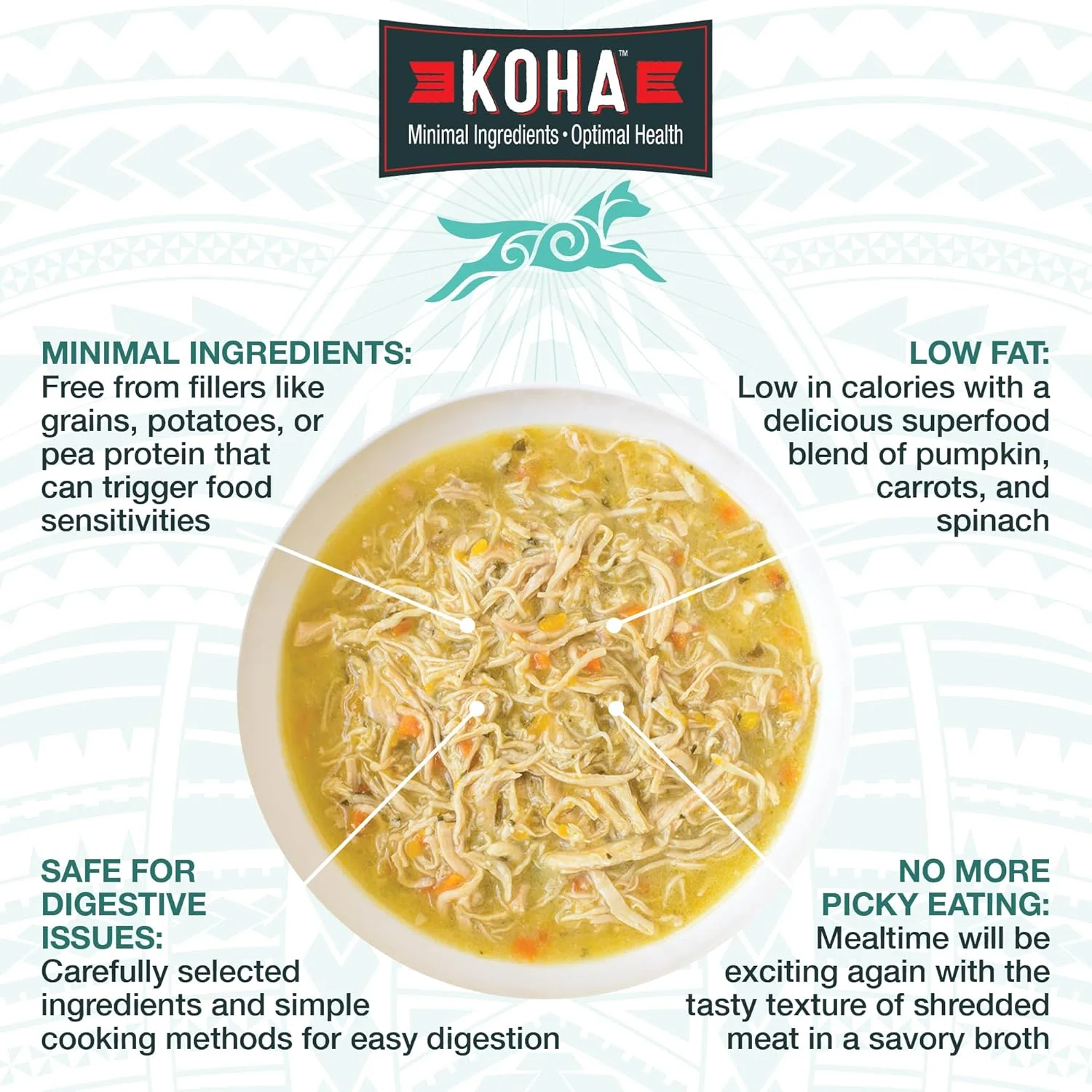 غذای سگ KOHA Pure Shreds، بسته متنوع 5 طعم، غذای مرطوب برای سگ های بدغذا، کم چرب، پروتئین بالا، قوطی 354 گرمی، بسته 2 تایی 6 عددی