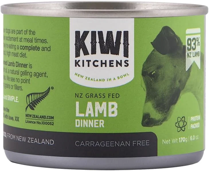 غذای کنسروی سگ با طعم بره تغذیه شده با علف کیوی کیچنز 170 گرمی