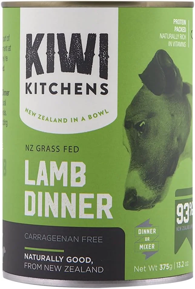 غذای مرطوب سگ با طعم بره تغذیه شده با علف Kiwi Kitchens، وزن 375 گرم