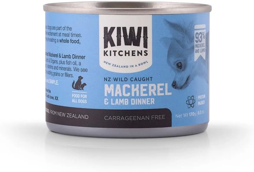 غذای کنسروی سگ با طعم ماهی خال مخالی و بره کیوی کیچنز 170 گرمی