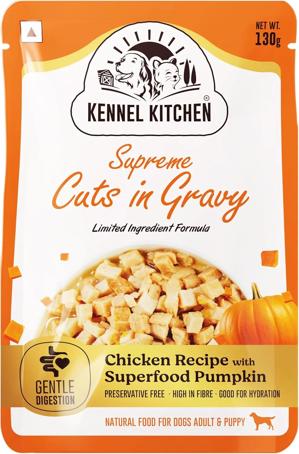 کنسرو غذای سگ کنل کیچن Supreme Cuts در آب گوشت، طعم مرغ با کدو تنبل، 100 گرمی (بسته 12 عددی) غذای مرطوب سگ برای سگ بالغ و توله سگ