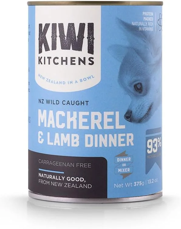 غذای کنسروی سگ با طعم ماهی خال مخالی و بره کیوی کیچنز 375 گرمی