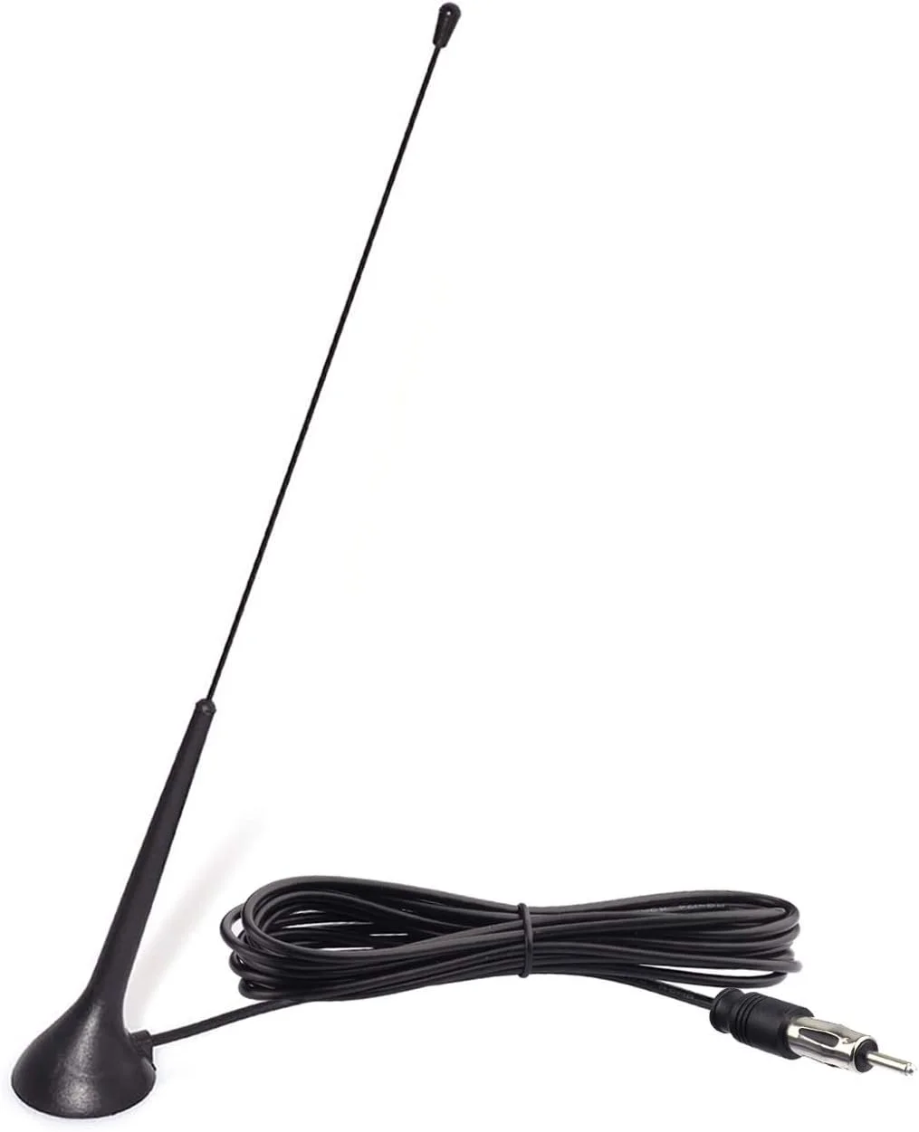 آنتن رادیو خودرو یونیورسال Bingfu با پایه مغناطیسی و پلاگ DIN برای خودرو، کامیون، SUV، RV، قایق دریایی، استریو خودرو، رادیو صوتی، پخش کننده CD و گیرنده رسانه
