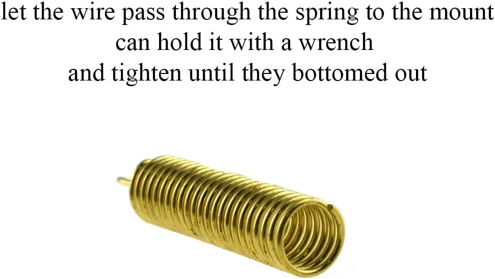 آنتن فنری Binzzo با طول 29 میلی متر، زاویه خمش بزرگتر، توخالی و محکم در داخل، عبور آسان از جذب شوک، انتقال داده 315 مگاهرتز، مارپیچ برنزی، 10 عدد برای چراغ های LED تازیانه ای