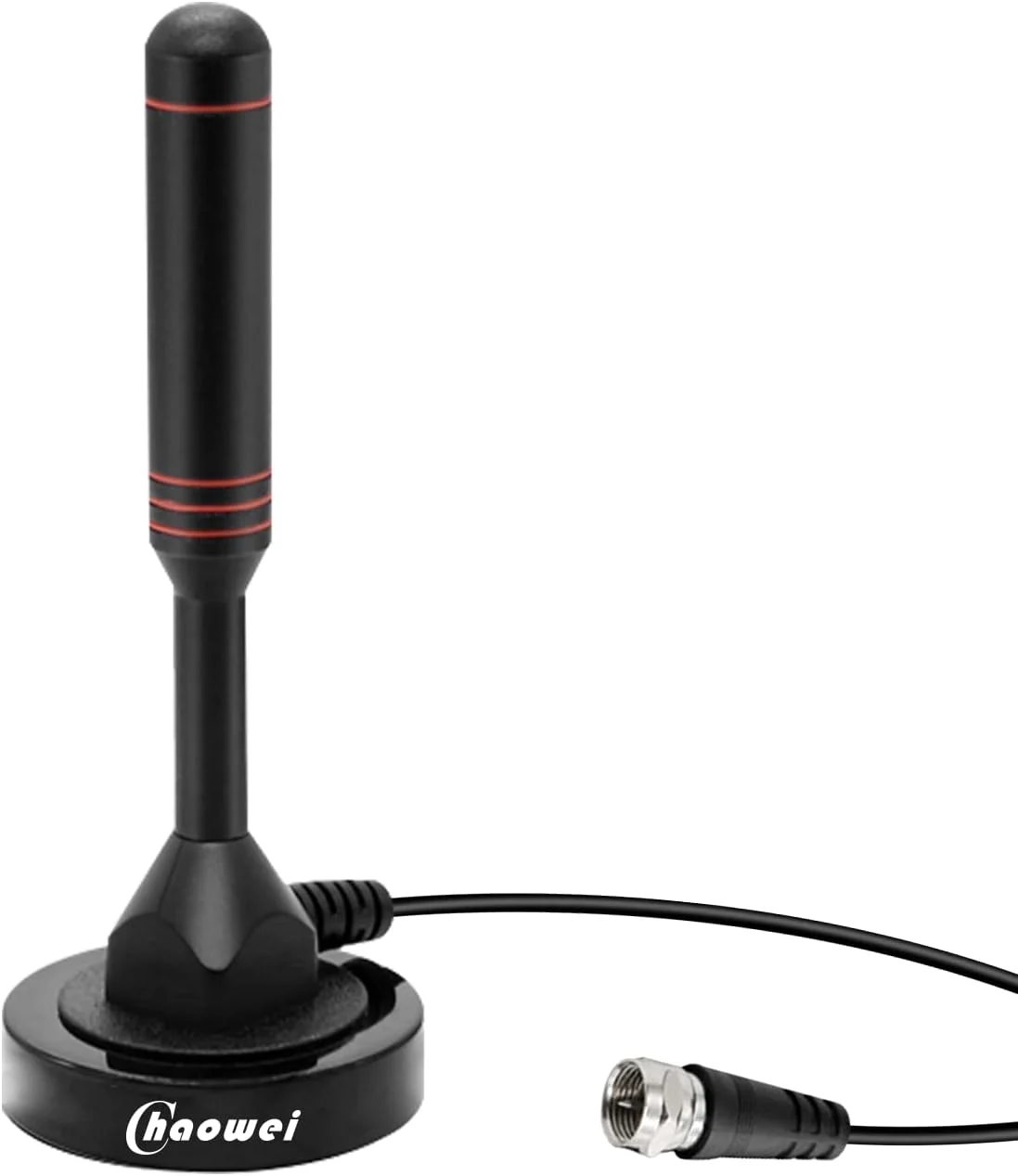 آنتن تلویزیون دیجیتال داخلی Chaowei DVB66 - آنتن تلویزیون قابل حمل داخلی/خارجی برای تلویزیون ATSC، تیونر تلویزیون PCI/USB - با پایه مغناطیسی