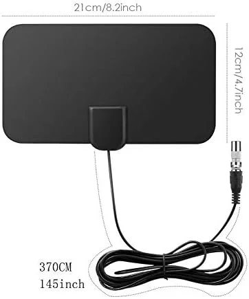 آنتن تلویزیون داخلی دیجیتال HDTV تقویت شده با برد 50 مایل CHENCHUAN، با بهره بالا 20dBi و کابل کواکسیال 3.7 متری آنتن تلویزیون داخلی دیجیتال HDTV تقویت شده با برد 50 مایل CHENCHUAN، با بهره بالا 20dBi و کابل کواکسیال 3.7 متری