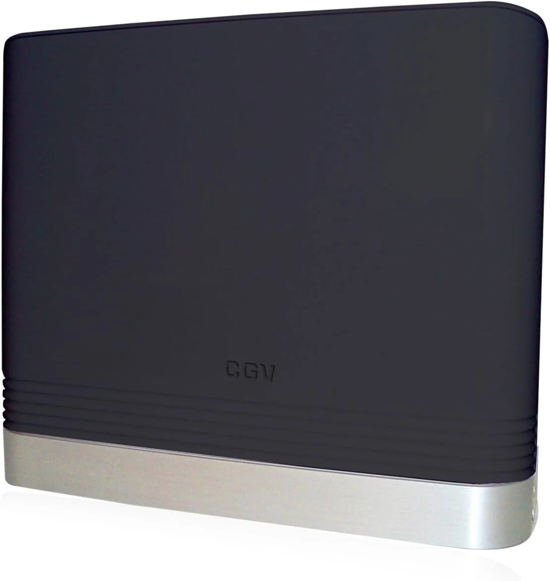 آنتن داخلی CGV AN-REGLISSE برای DVB-T/DVB-T2 با تقویت کننده، آنتن فعال برای استفاده در داخل خانه، دریافت بدون تداخل به لطف فیلتر LTE، بهره قابل تنظیم، HDTV، کابل آنتن 1.8 متری، براکت