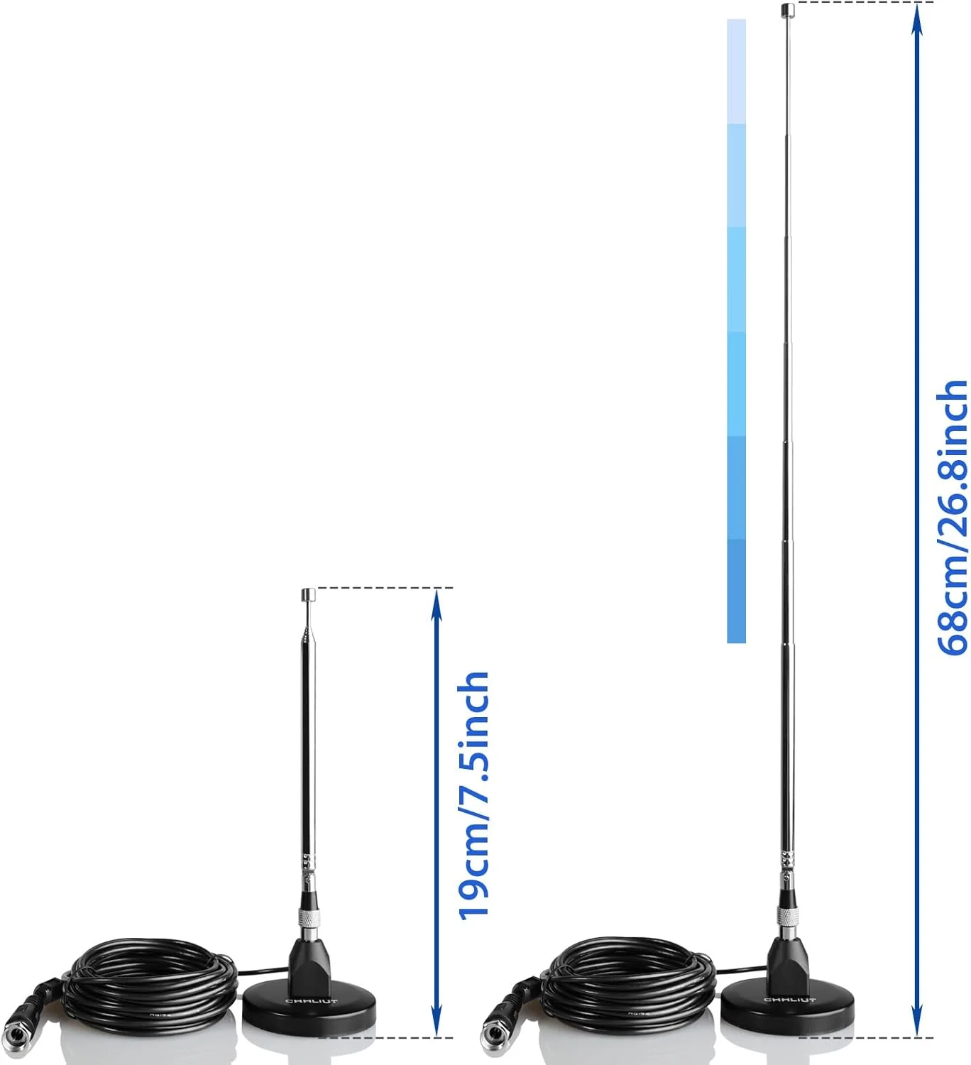 آنتن اف ام CHHLIUT برای گیرنده استریو - پایه مغناطیسی، کابل کواکسیال 5 متری، جمع شونده، دریافت عالی اف ام برای سیستم سینمای خانگی آنتن اف ام CHHLIUT برای گیرنده استریو - پایه مغناطیسی، کابل کواکسیال 5 متری، جمع شونده، دریافت عالی اف ام برای سیستم سینمای خانگی