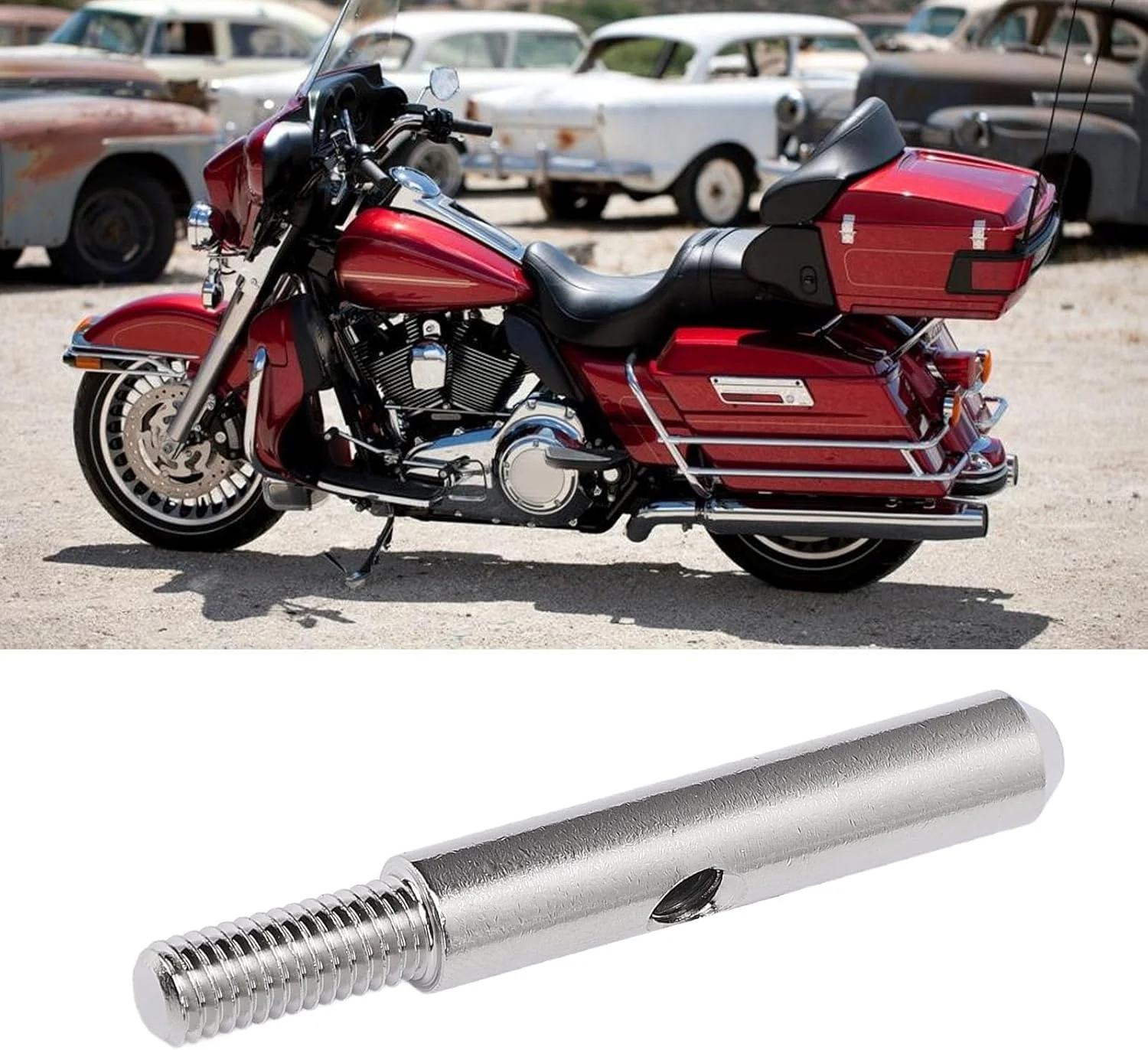 آداپتور آنتن رادیویی عقب موتور سیکلت 76260-89 فلزی با گیرندگی تقویت شده و مقاوم در برابر آب و هوا، آداپتور آنتن موتور سیکلت برای FLHT Ultra