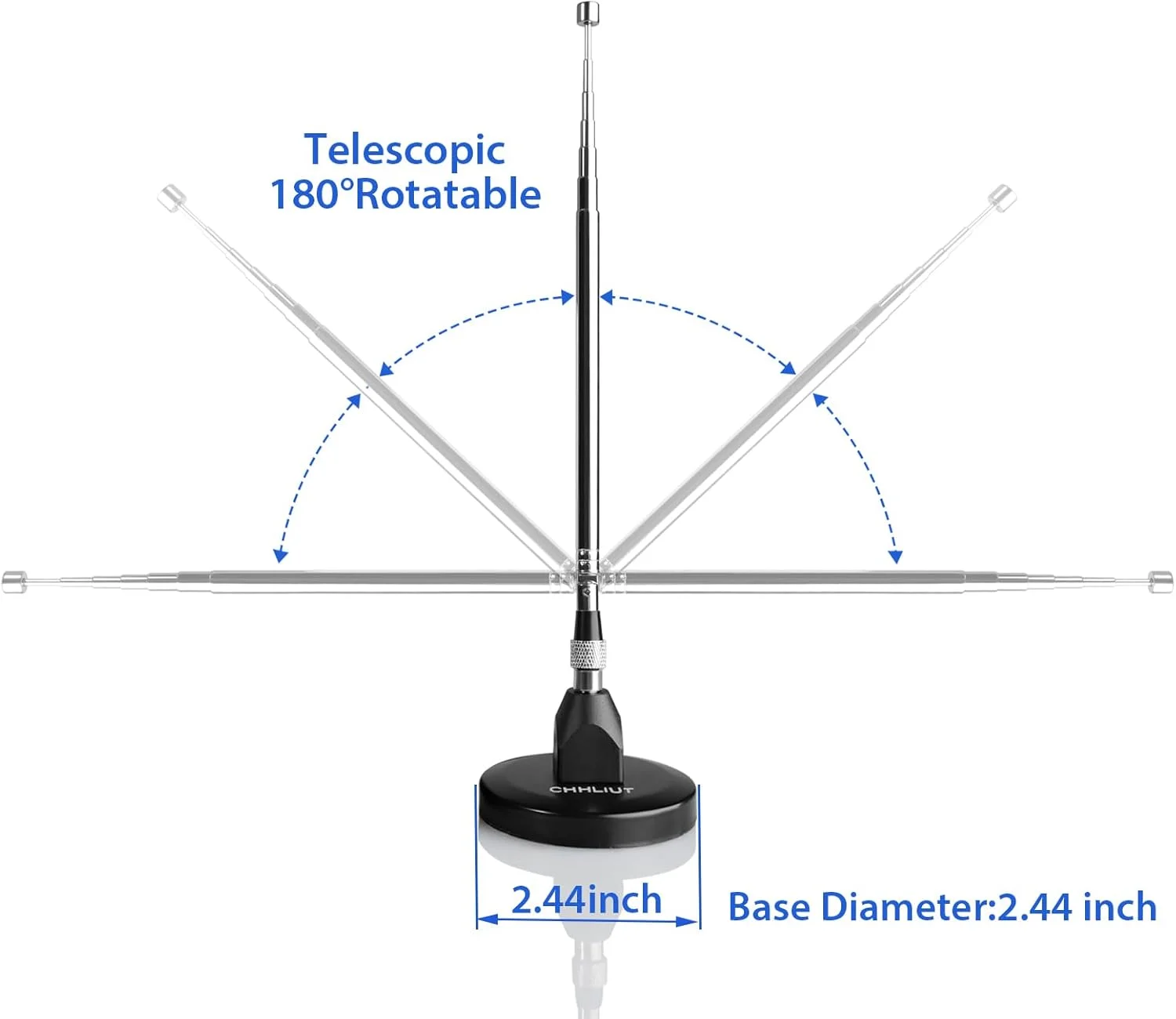 آنتن اف ام CHHLIUT برای گیرنده استریو - پایه مغناطیسی، کابل کواکسیال 5 متری، جمع شونده، دریافت عالی اف ام برای سیستم سینمای خانگی آنتن اف ام CHHLIUT برای گیرنده استریو - پایه مغناطیسی، کابل کواکسیال 5 متری، جمع شونده، دریافت عالی اف ام برای سیستم سینمای خانگی