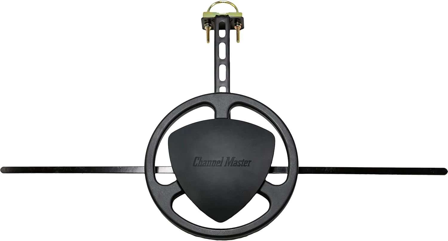 آنتن تلویزیون خارجی همه جهته Channel Master Omni+ به همراه براکت نصب برای سقف، اتاق زیر شیروانی، RV - آنتن دیجیتال HDTV VHF/UHF با پوشش 360 درجه - برد 50 مایل [CM-3011HD]