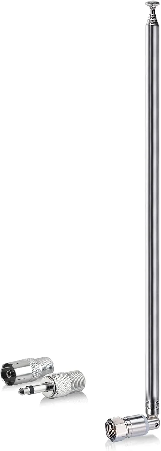 آنتن تلسکوپی رادیو FM داب 115 سانتی متری 75 اهم Bingfu، آنتن زنجیره HiFi سازگار با رادیو قابل حمل، تیونر، گیرنده استریو Philips Tivoli Panasonic Pioneer Onkyo Denon