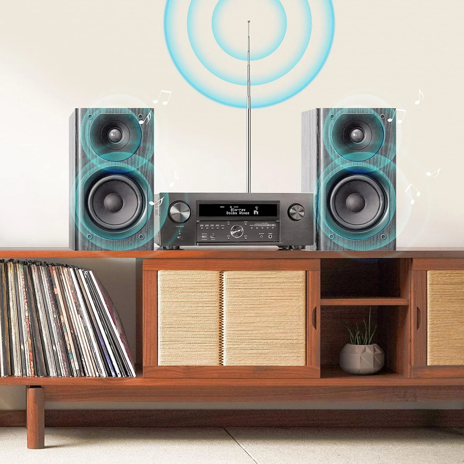 آنتن FM بینگفو، آنتن رادیویی تلسکوپی 7 قسمتی 115 سانتی‌متری جایگزین برای گیرنده‌های استریو خانگی یاماها، اونکیو، پایونیر، مارانتز، رادیو HD داخلی، بلوتوث، گیرنده صوتی و تصویری AV، سینمای خانگی