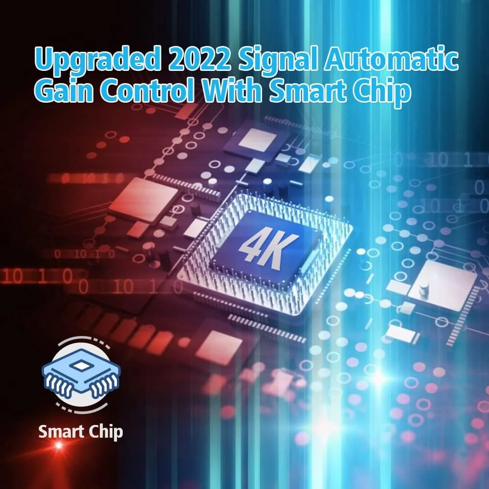 آنتن دیجیتال HDTV با برد 150 مایل با چرخش 360 درجه و کنترل از راه دور بی سیم - UHF/VHF/1080p/4K (بدون میله)