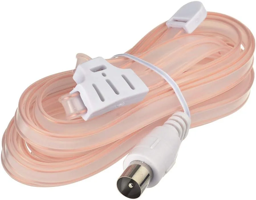 آنتن FM بینگفو 75 اهم DAB رادیو دیجیتال T شکل کابل هوایی آداپتور پلاگ PAL و آنتن AM 2 سیم لخت حلقه ای برای رادیو تیونر استریو رومیزی خانگی