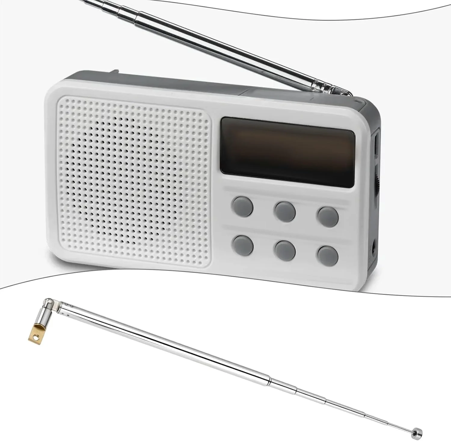 آنتن تلسکوپی رادیویی 3 عددی Be In Your Mind، 77 سانتی متر، قابل حمل، ایستگاه پایه، رادیو دستی موبایل