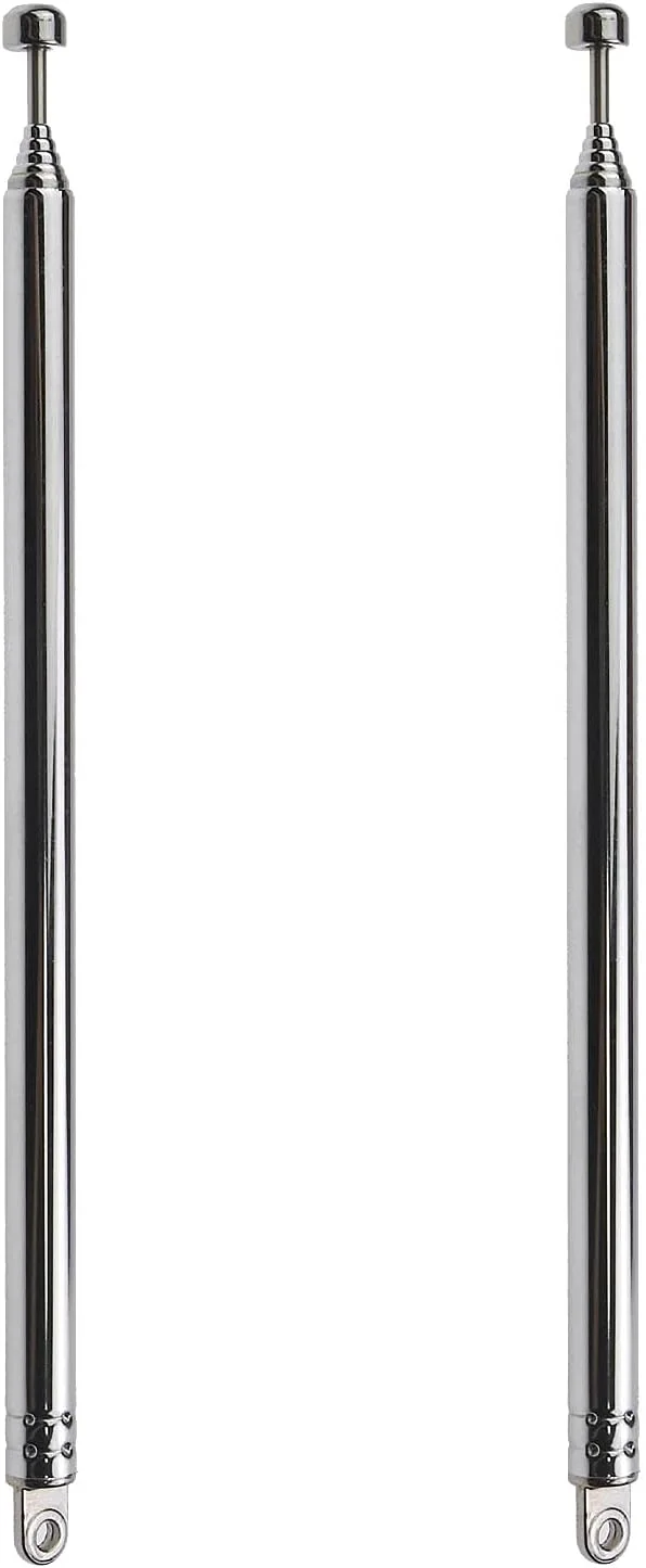 آنتن تلسکوپی 7 قسمتی Be In Your Mind، دو عدد، 145-740 میلی متر، قطر 8 میلی متر، آنتن جایگزین Dab FM برای رادیو تلویزیون سیستم بی سیم VHF/UHF