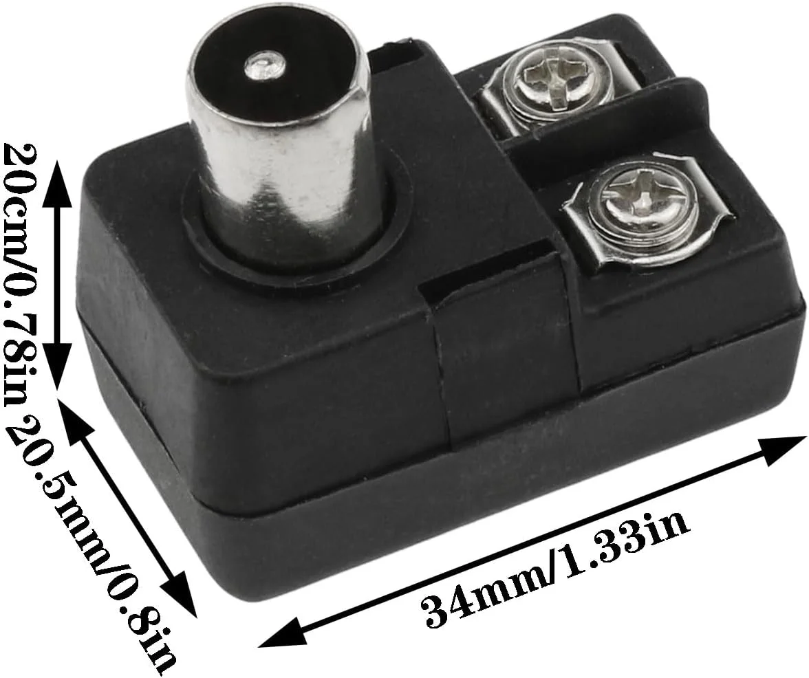 آداپتور تبدیل کننده آنتن AYLIFU از 300 اهم به 75 اهم UHF VHF FM، بسته 4 عددی