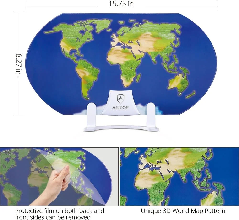 آنتن تلویزیون ANTOP، آنتن تلویزیون HD تقویت شده با طراحی سه بعدی ANTOP، برد دریافت همه جهته 55 مایل داخلی با کابل کواکسیال 10 فوتی با کارایی بالا