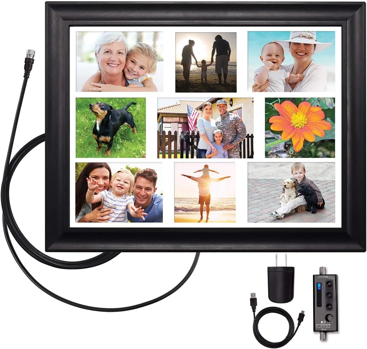 آنتن داخلی HDTV تقویت شده Antennas Direct Clearstream View با قاب دیواری و حاشیه کلاژ، مشکی، 47.24 سانتی متر × 38.10 سانتی متر × 6.10 سانتی متر